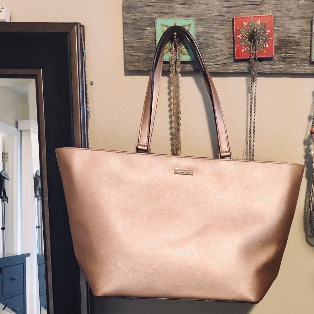 Kate Spade Bag Purse Metallic Rose color